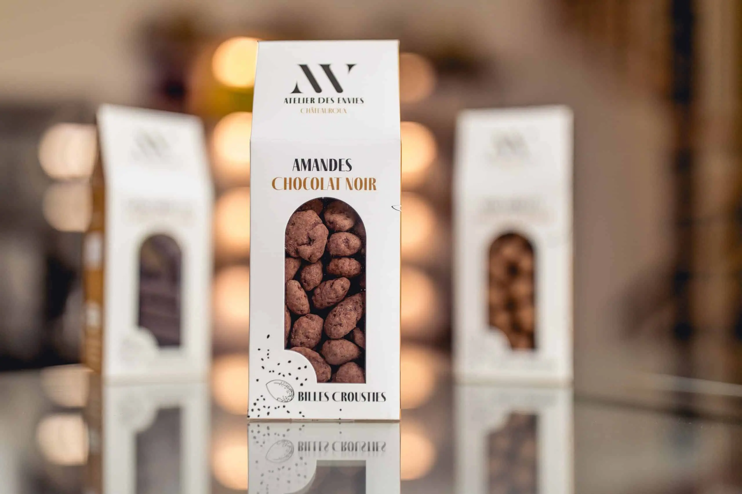 Les Billes Crousties- Amandes enrobées Chocolat Noir